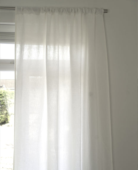 Serenity Ivory Recycled & Linen Mix Voile Panel