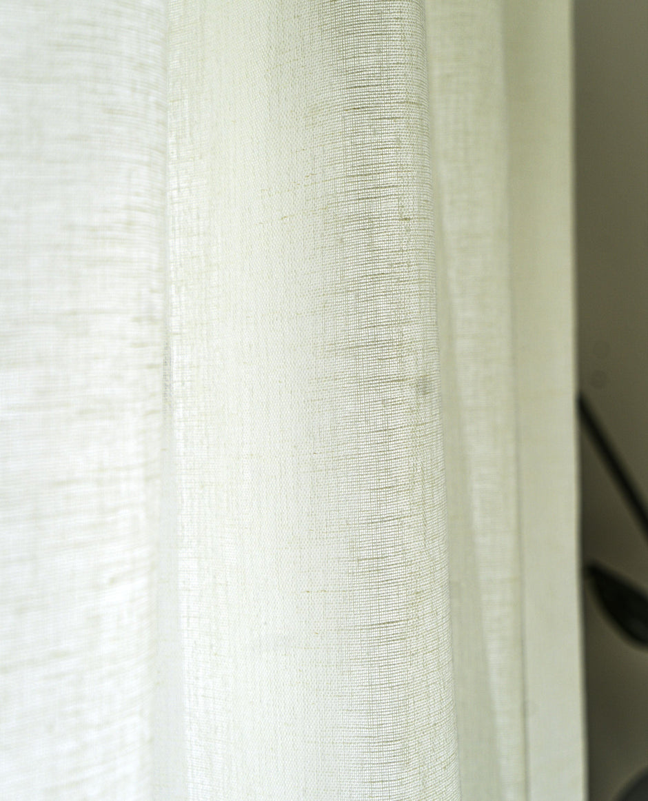 Serenity Ivory Recycled & Linen Mix Voile Panel