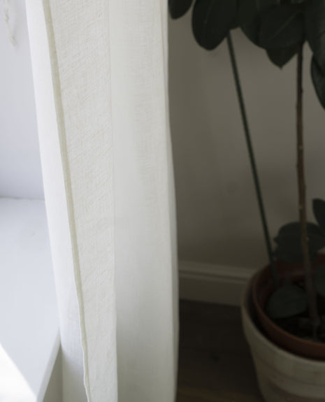 Serenity Ivory Recycled & Linen Mix Voile Panel