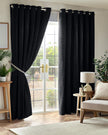 Chenille Blackout Eyelet Curtains
