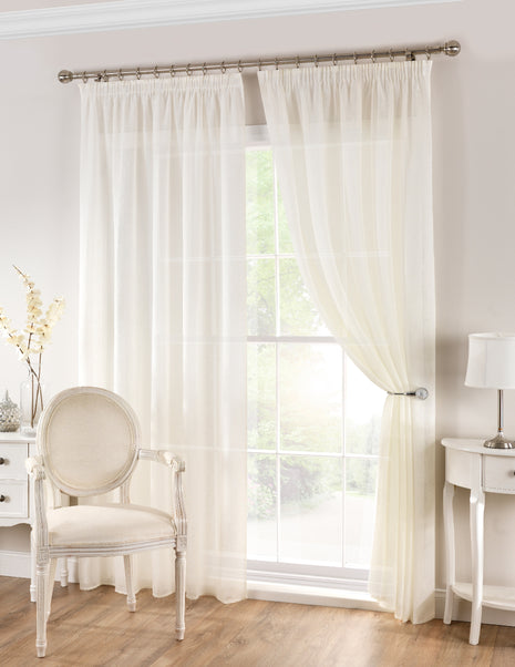 Boucle Linen-Look Sheer Panel