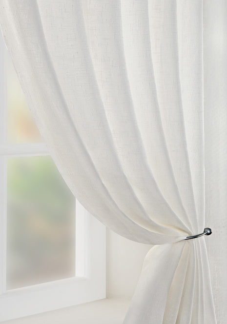 Boucle Linen-Look Sheer Panel