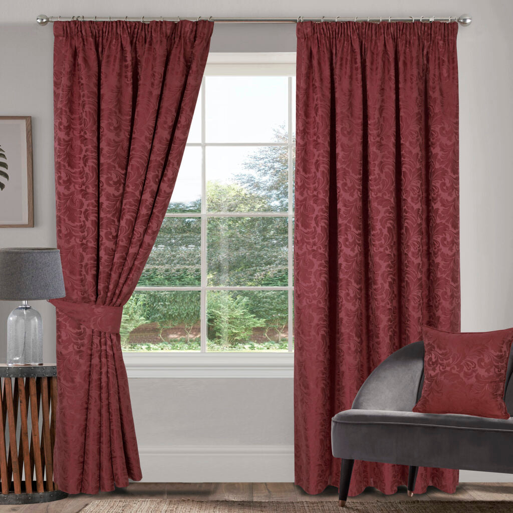 Buckingham Pencil Pleat Curtains