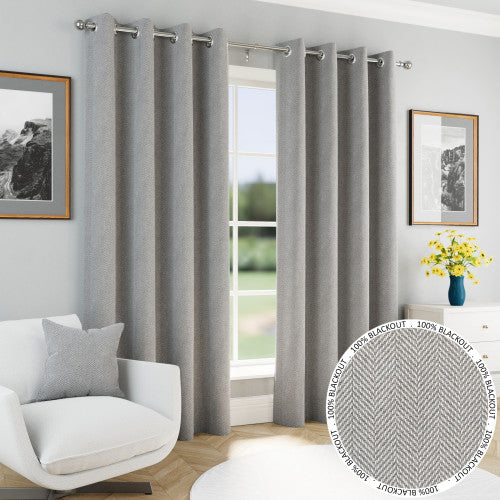 Chester 100% Blackout Eyelet Curtains