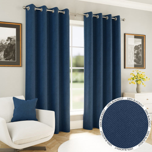 Chester 100% Blackout Eyelet Curtains