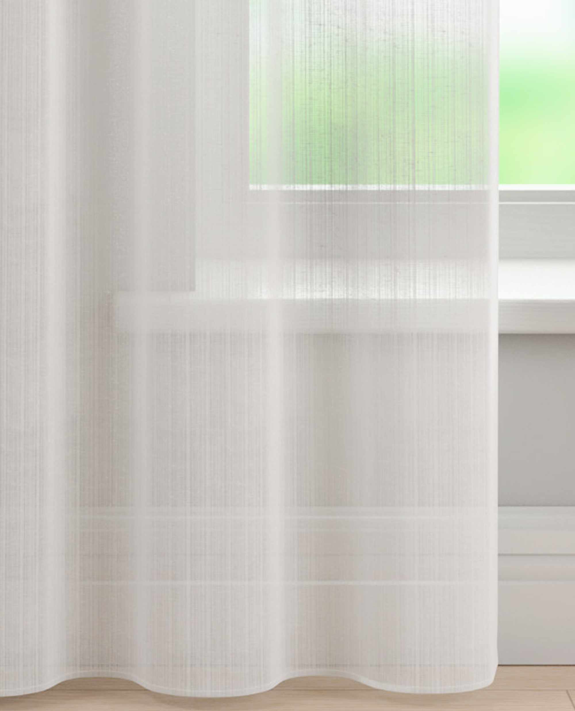 Camden Sheer White Voile Panel