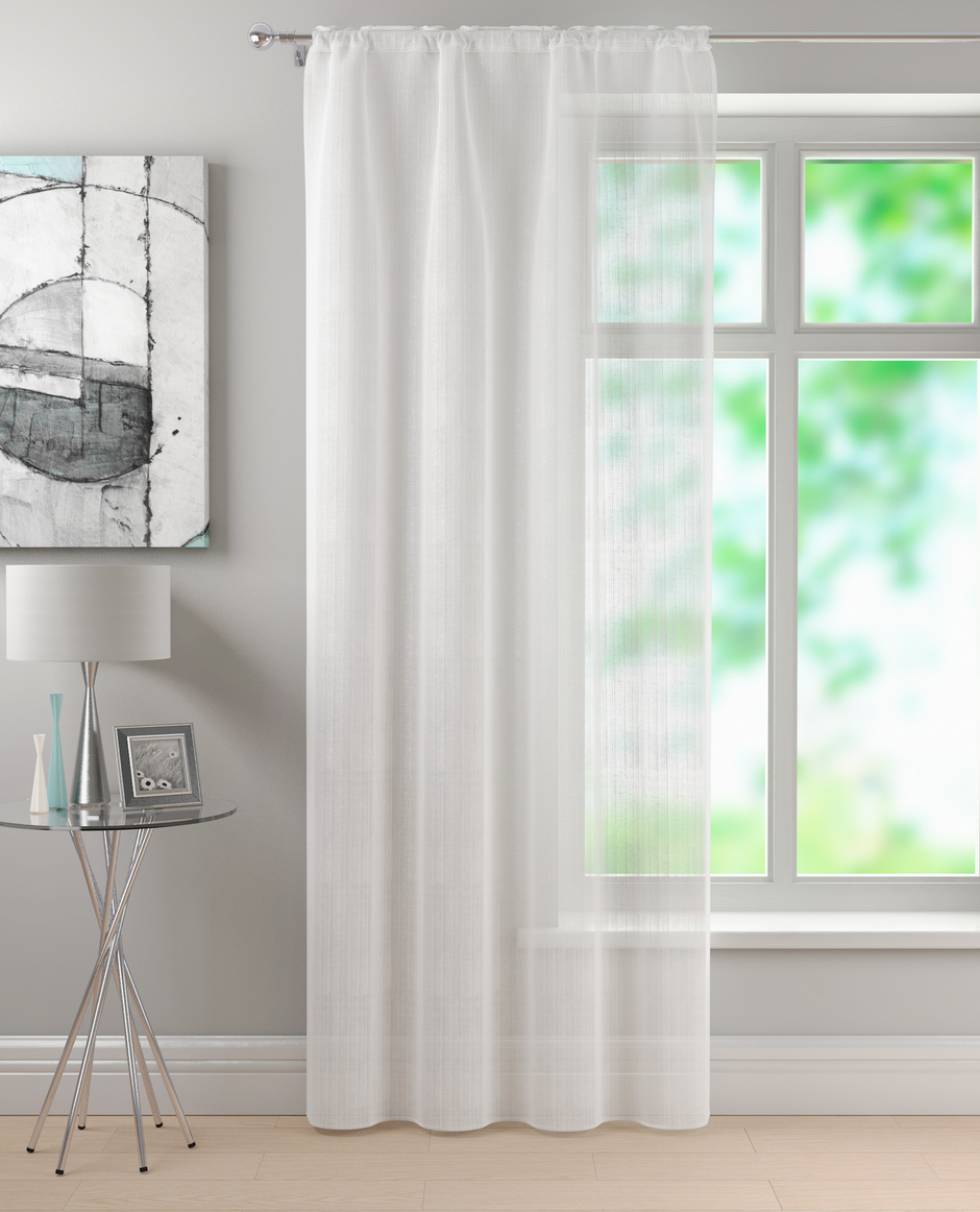 Camden Sheer White Voile Panel