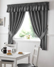 Gingham Pencil Pleat Kitchen Curtains