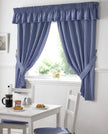 Gingham Pencil Pleat Kitchen Curtains