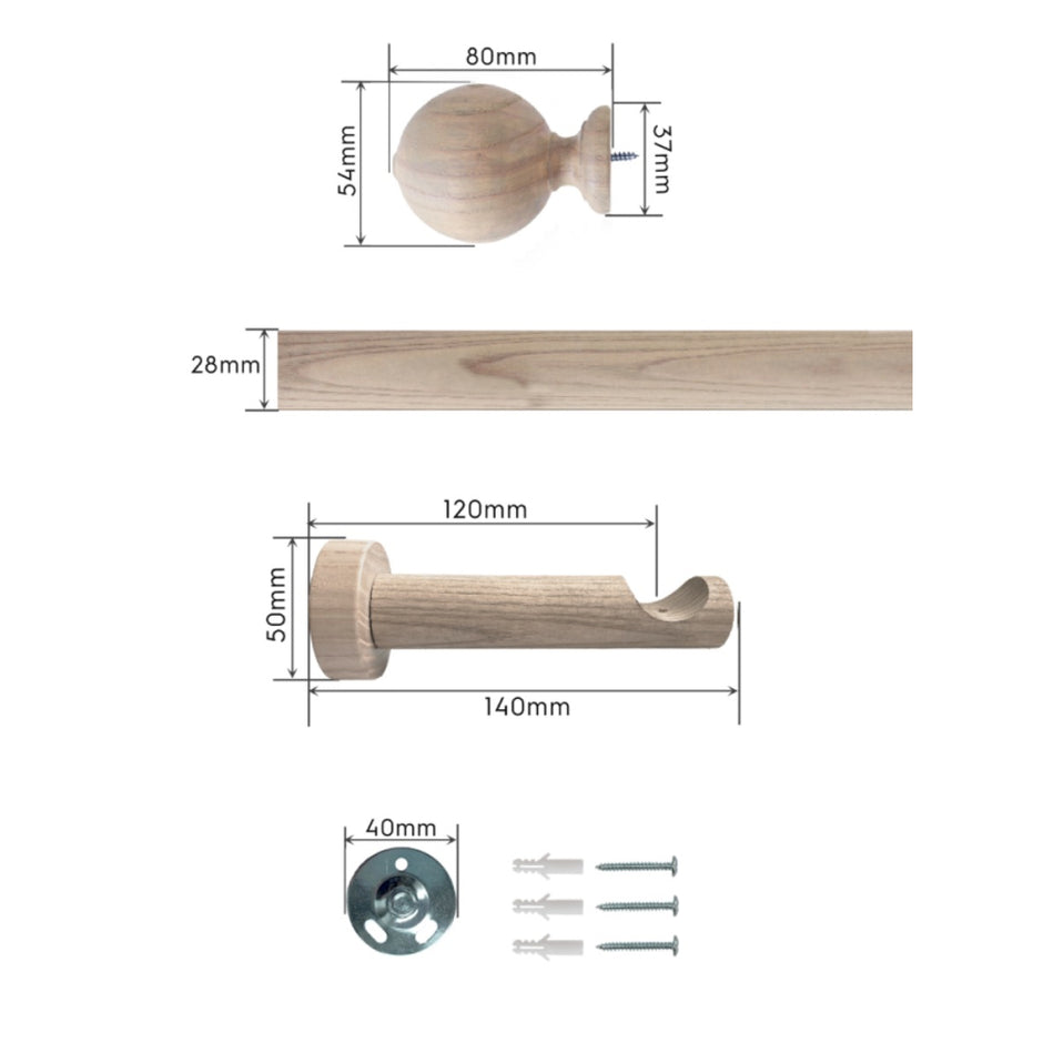 Laura Ashley Mitchell 28mm Eyelet Pole
