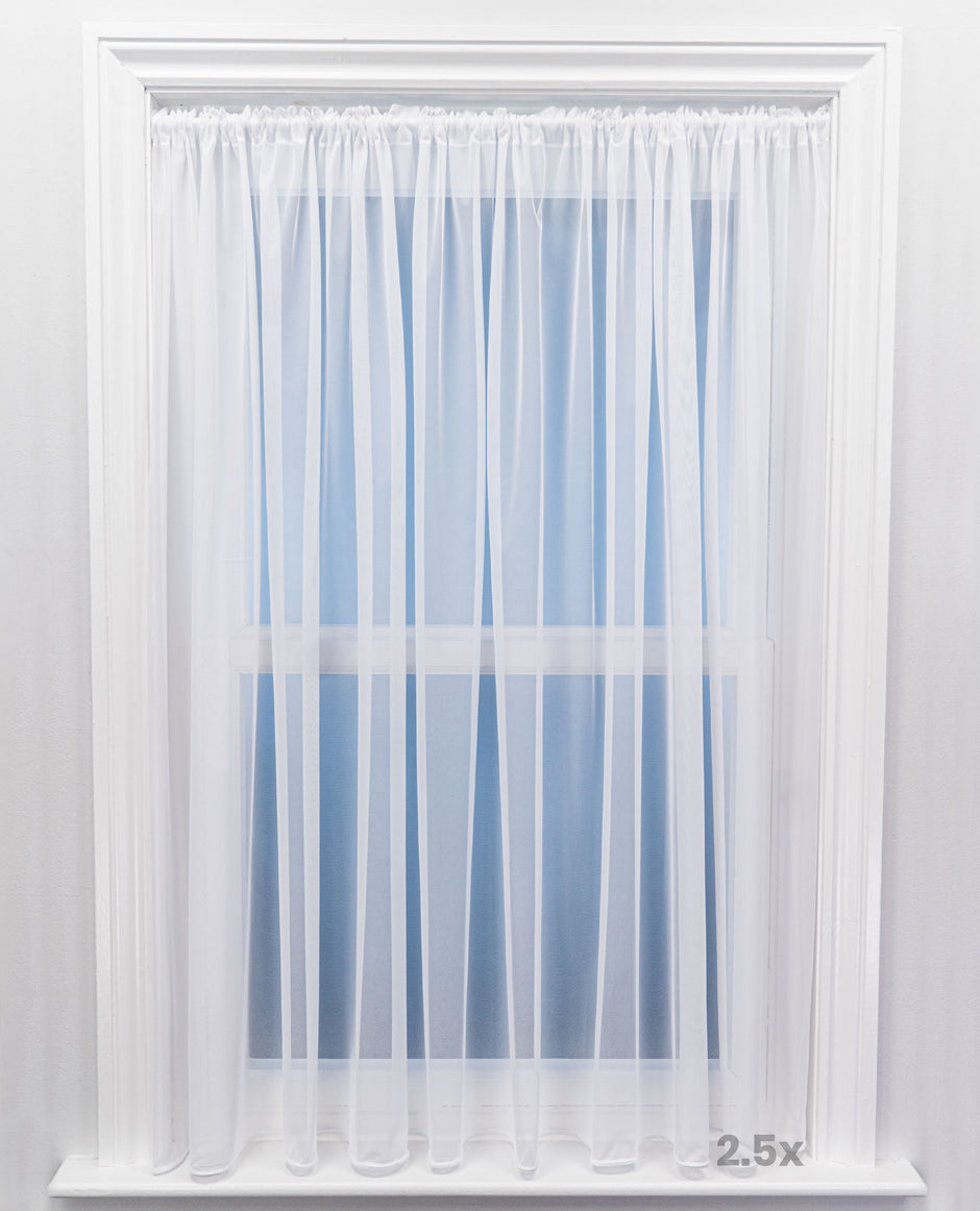Botley Plain White Express Net Curtain