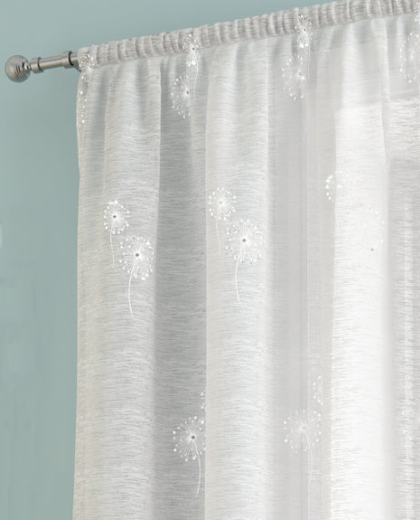 Starburst Sheer White Voile Panel