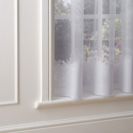 Amy White Base Hem Net Curtain Made to Measure