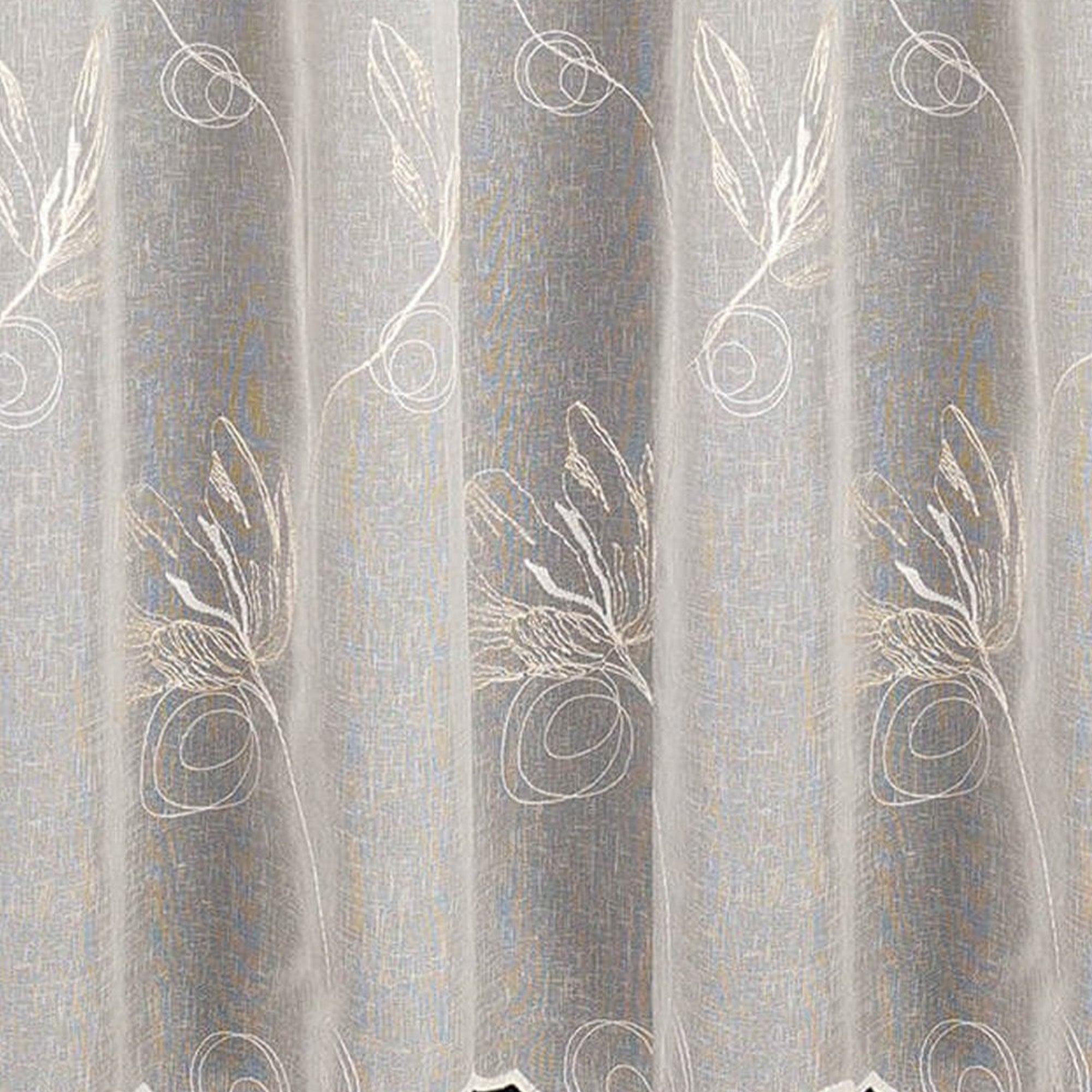 Anais Embroidered Natural Net Curtain Made to Measure