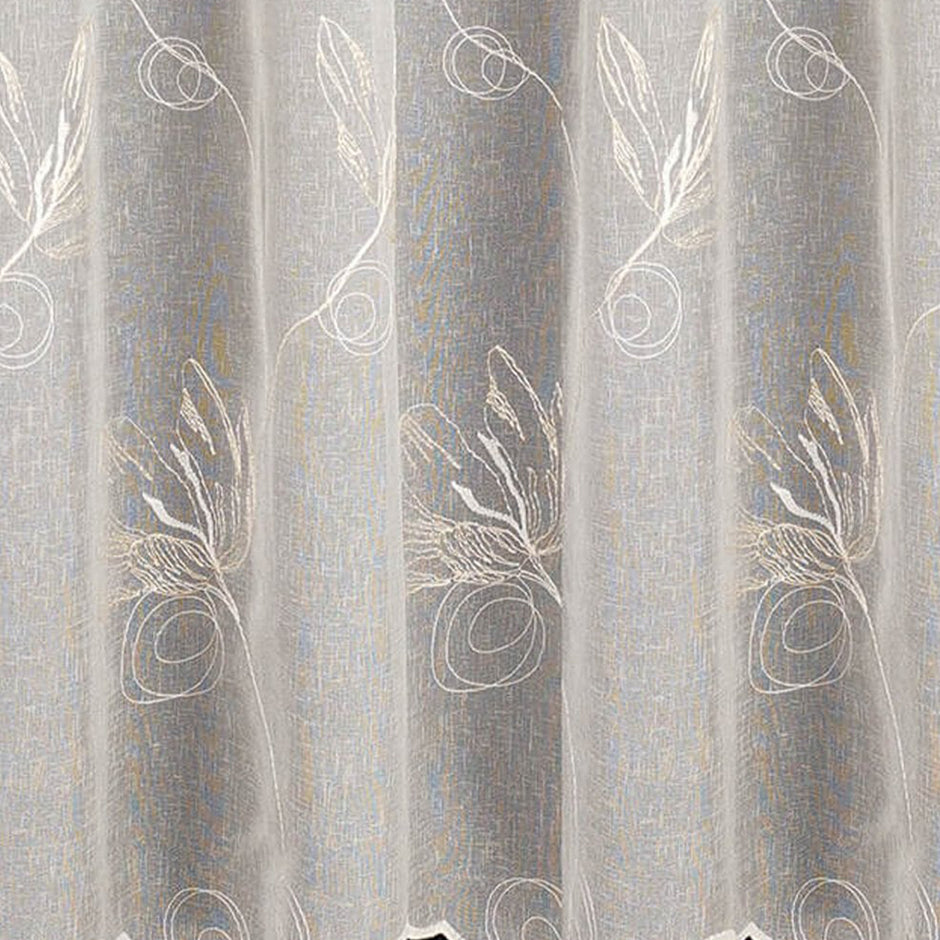 Anais Embroidered Natural Net Curtain Made to Measure