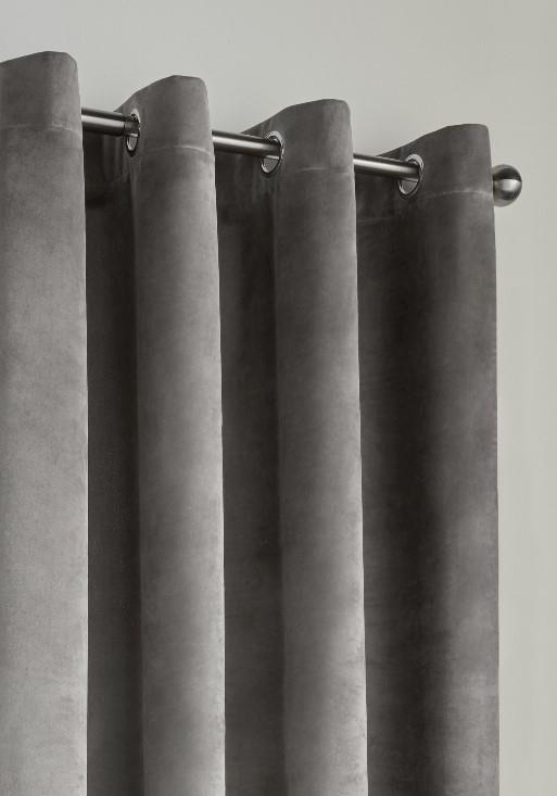 Velvet Blackout Eyelet Curtains