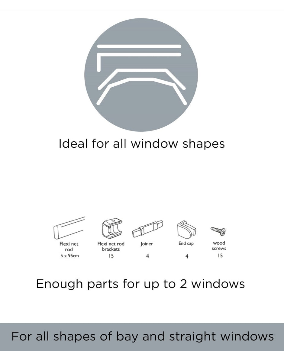 Large Bay Window Flexible Net Rod