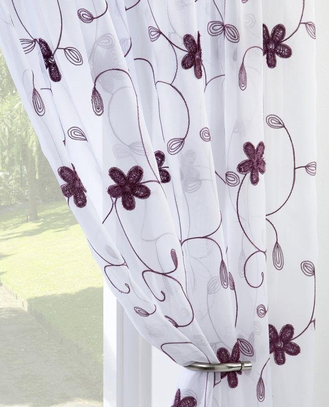 Bloom Aubergine Slot Top Voile Panel