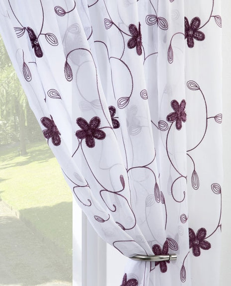 Bloom Aubergine Slot Top Voile Panel