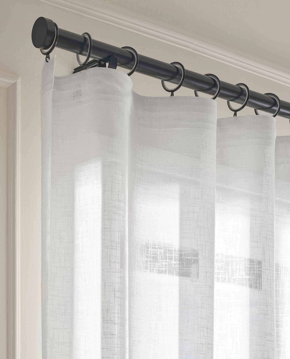 Boucle Linen-Look Sheer Panel