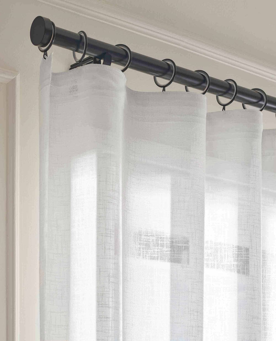 Boucle Linen-Look Sheer Panel