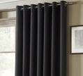 Linen Look Blackout Eyelet Curtains