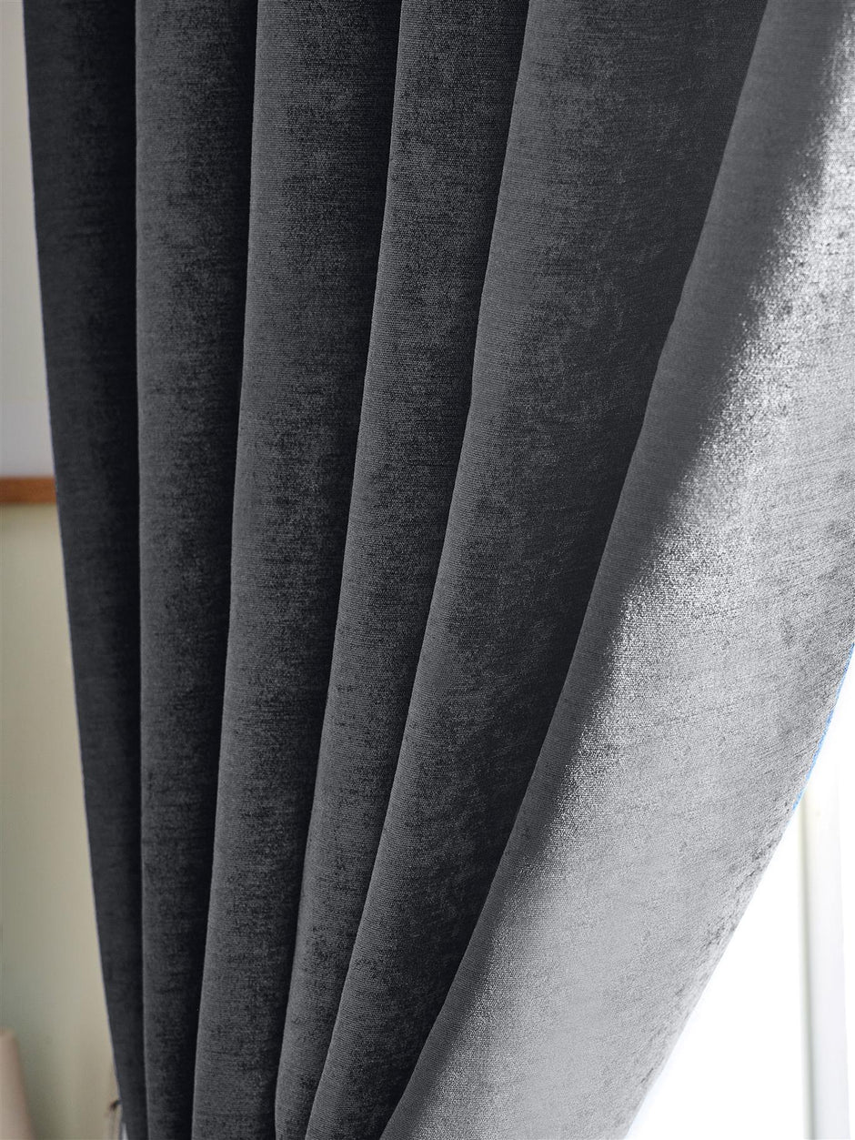 Chenille Blackout Pencil Pleat Curtains