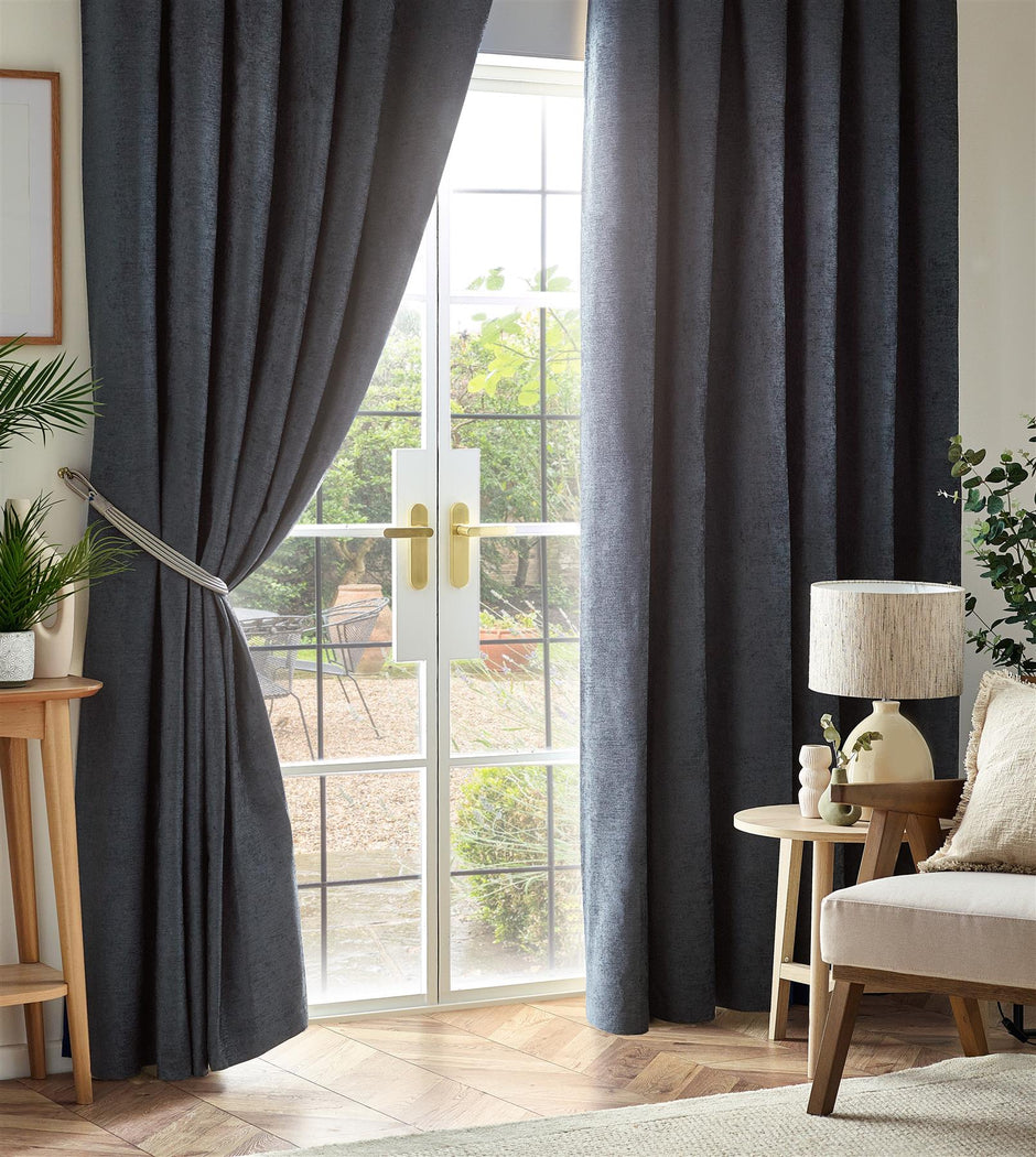 Chenille Blackout Pencil Pleat Curtains