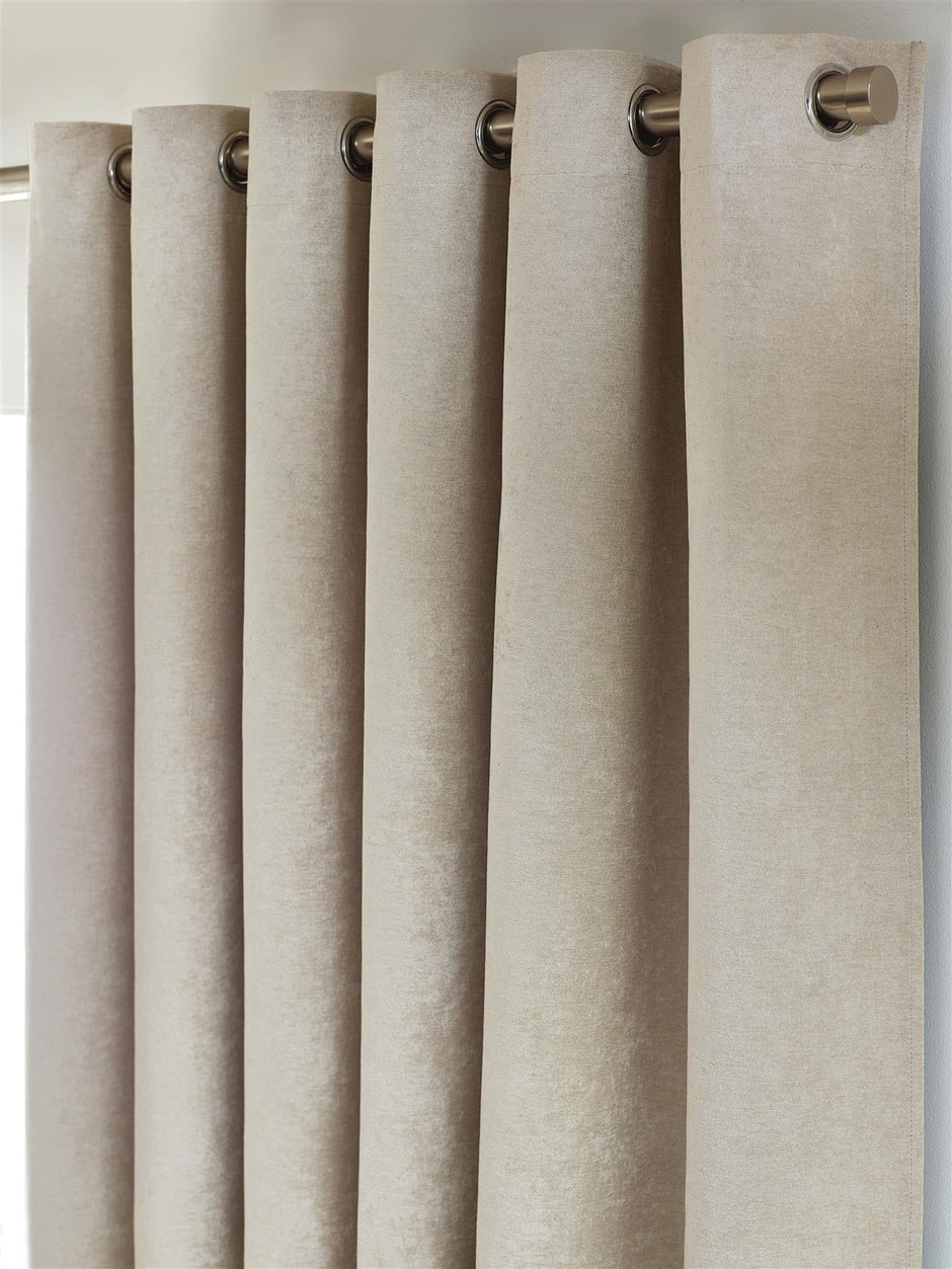 Chenille Blackout Eyelet Curtains