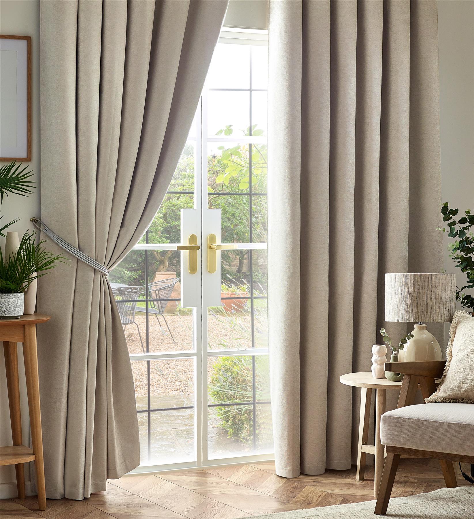 Chenille Blackout Pencil Pleat Curtains