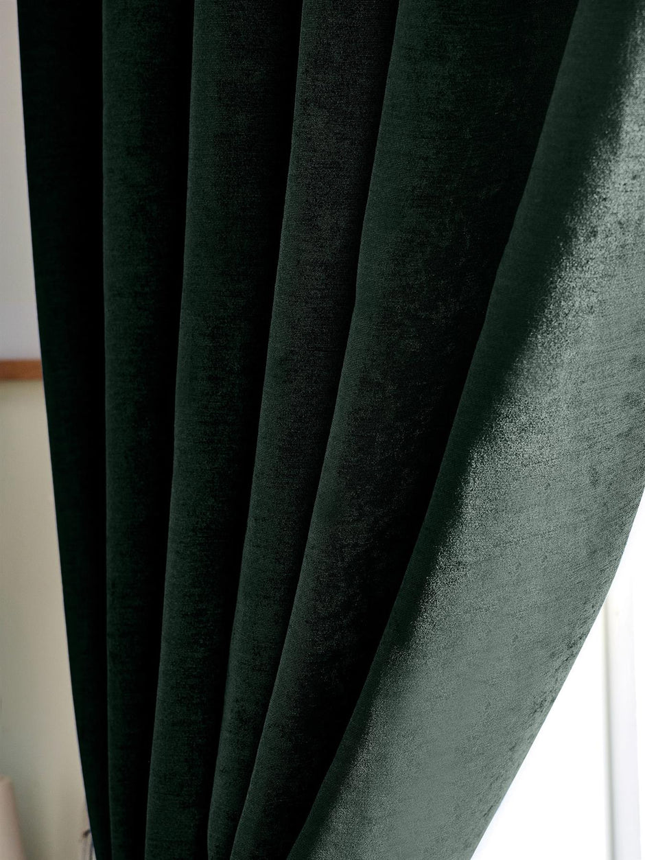 Chenille Blackout Pencil Pleat Curtains
