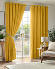 Chenille Blackout Eyelet Curtains