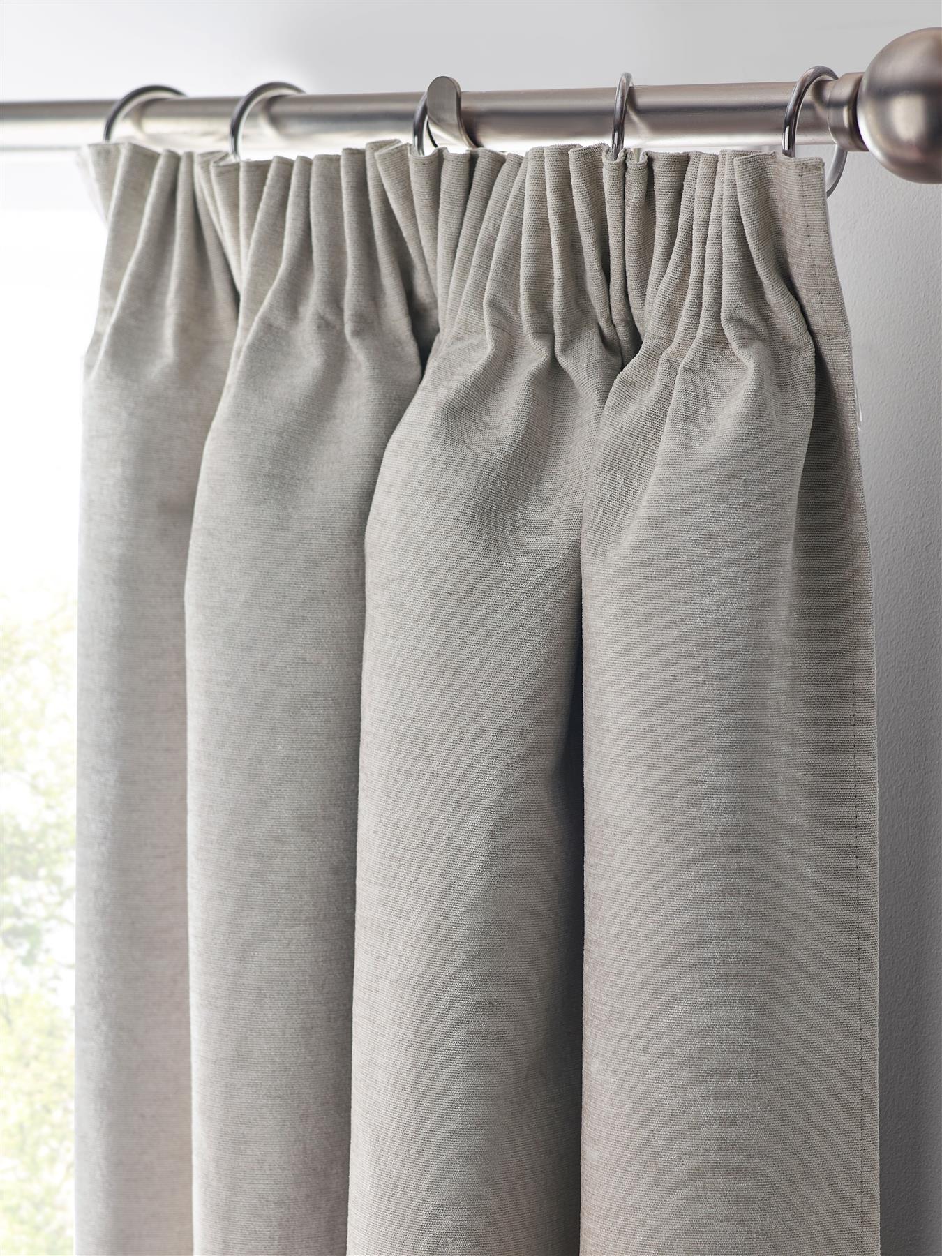 Chenille Blackout Pencil Pleat Curtains