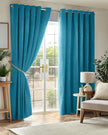 Chenille Blackout Eyelet Curtains