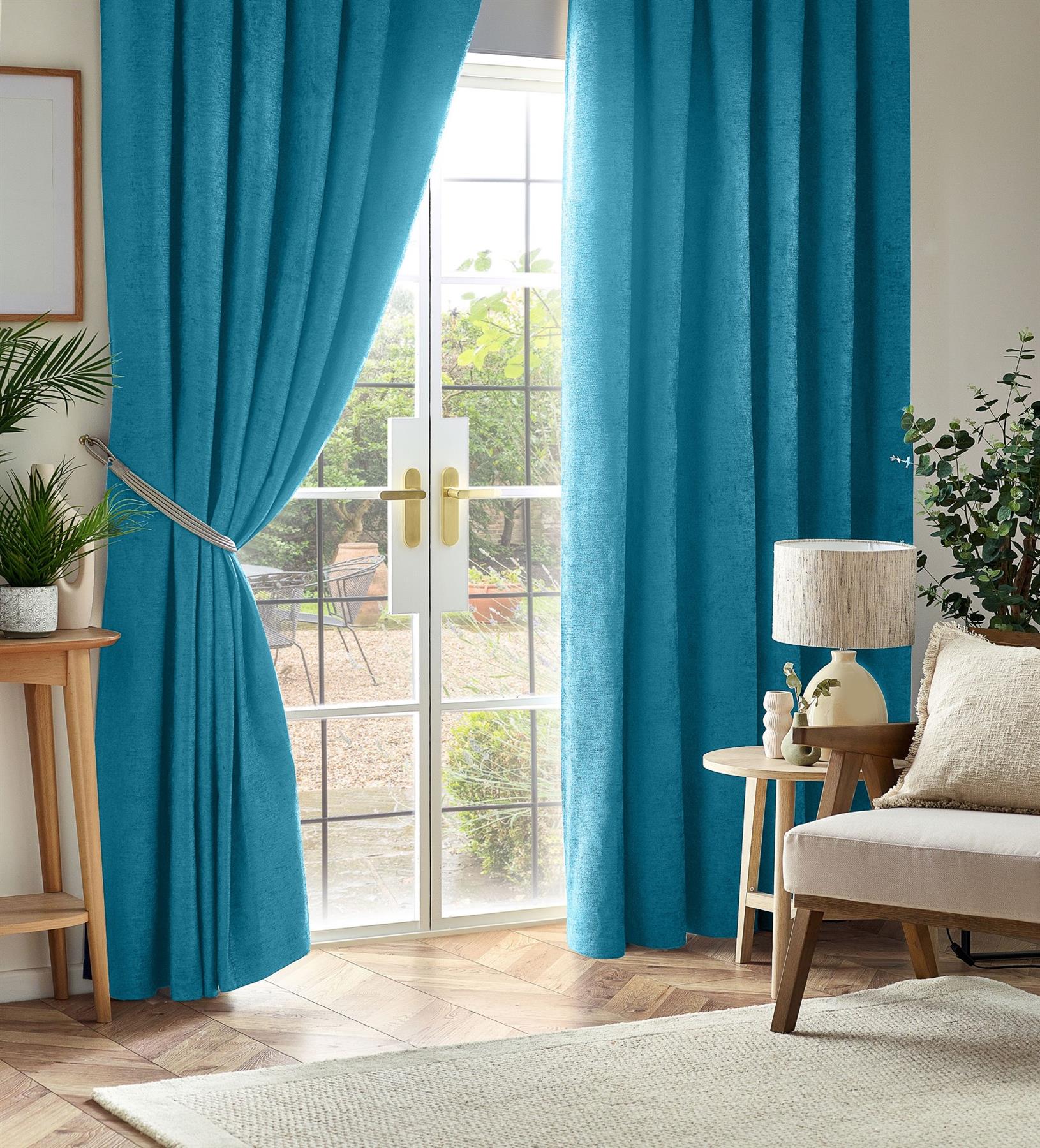 Chenille Blackout Pencil Pleat Curtains
