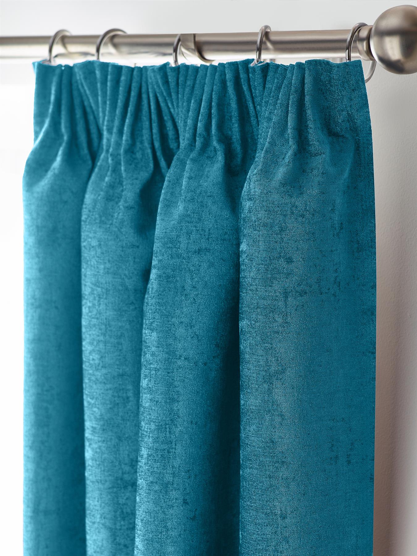 Chenille Blackout Pencil Pleat Curtains