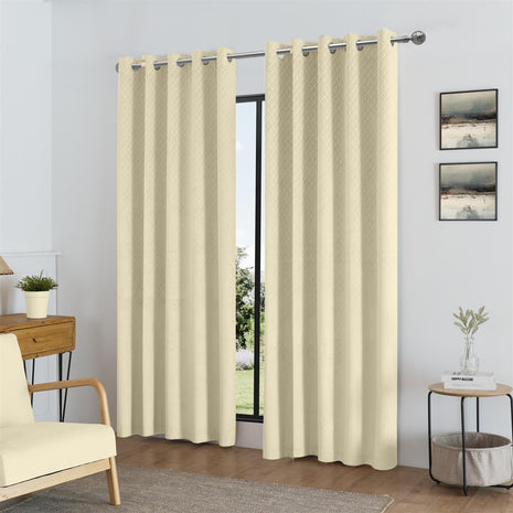 Temple Velvet Blackout Eyelet Curtains