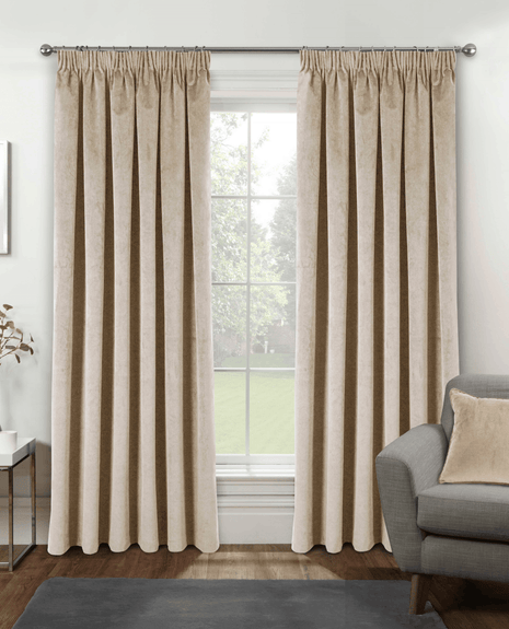 Oxford Thermal Velvet Pencil Pleat Curtains