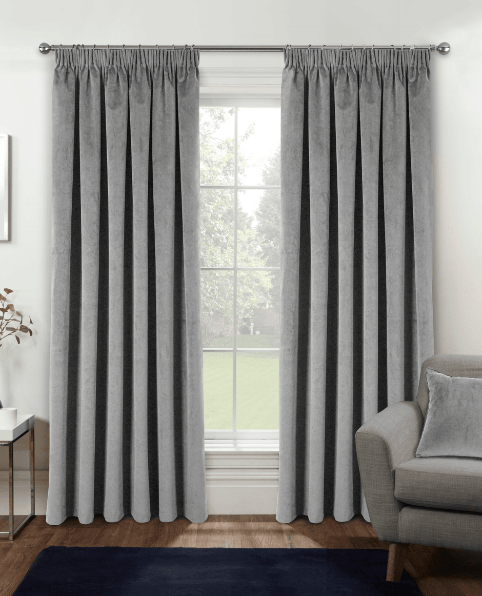 Oxford Thermal Velvet Pencil Pleat Curtains