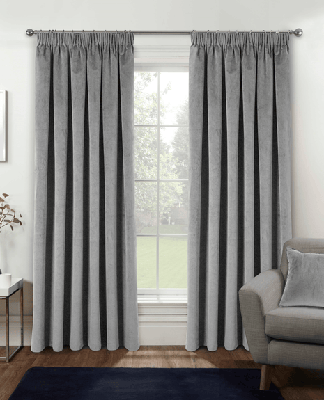 Oxford Thermal Velvet Pencil Pleat Curtains