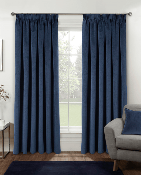 Oxford Thermal Velvet Pencil Pleat Curtains