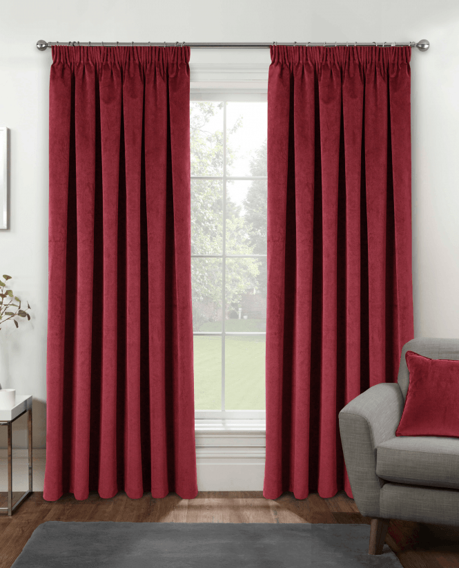 Oxford Thermal Velvet Pencil Pleat Curtains