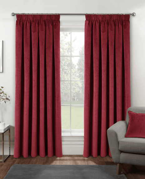 Oxford Thermal Velvet Pencil Pleat Curtains