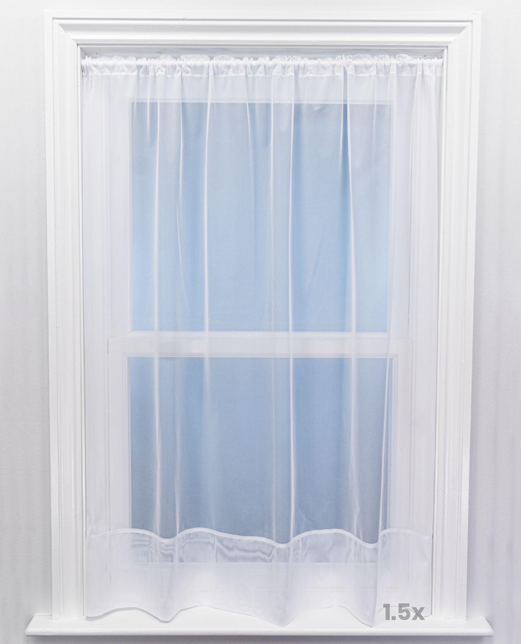 Envelope Hem White Express Net Curtain