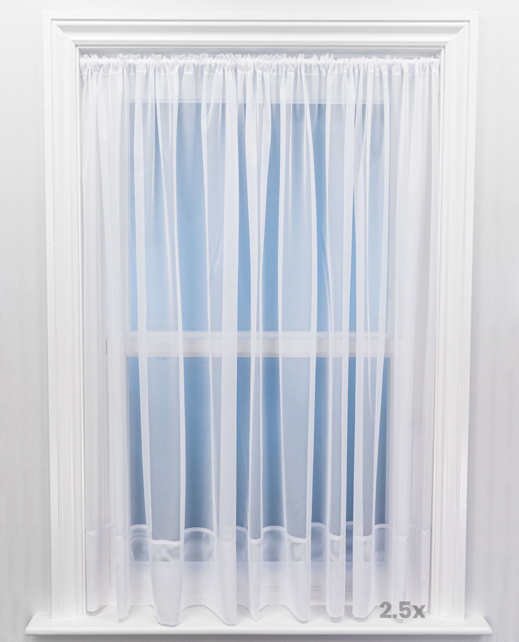 Envelope Hem White Express Net Curtain