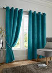 Velvet Blackout Eyelet Curtains
