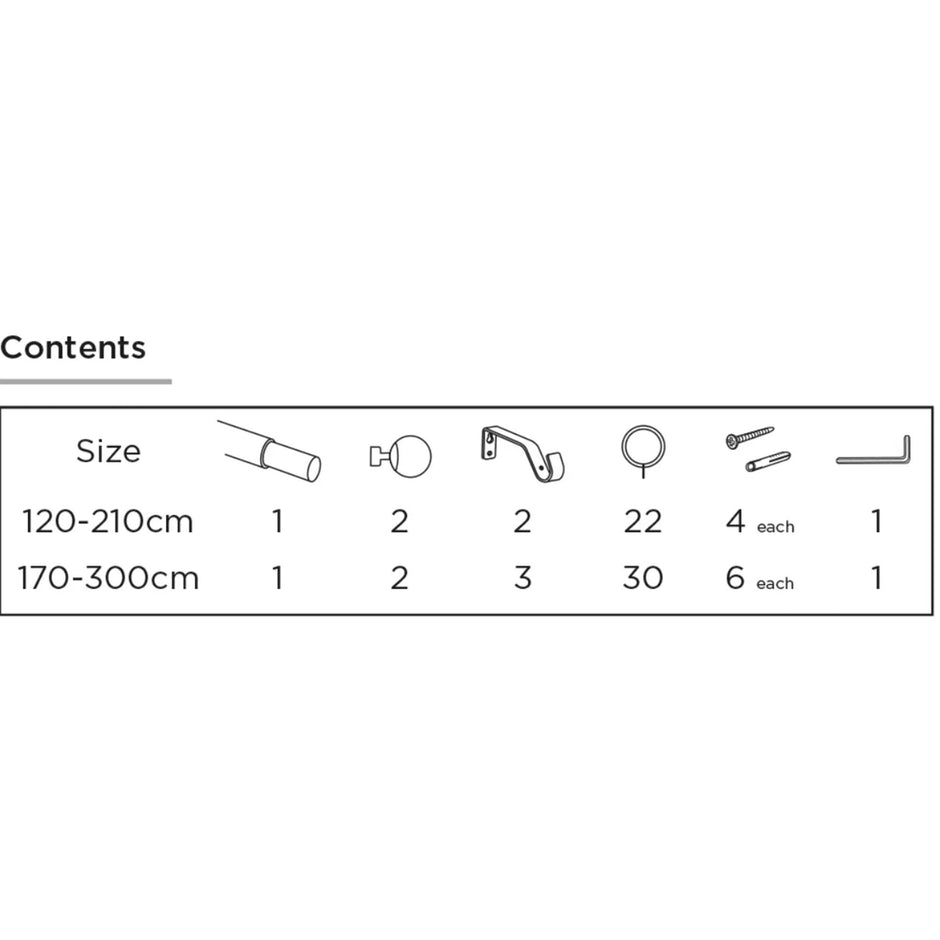 Finesse Extendable Curtain Pole 22-25mm