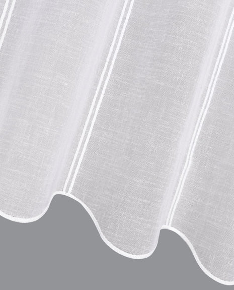 Happy White Voile Cafe Panel