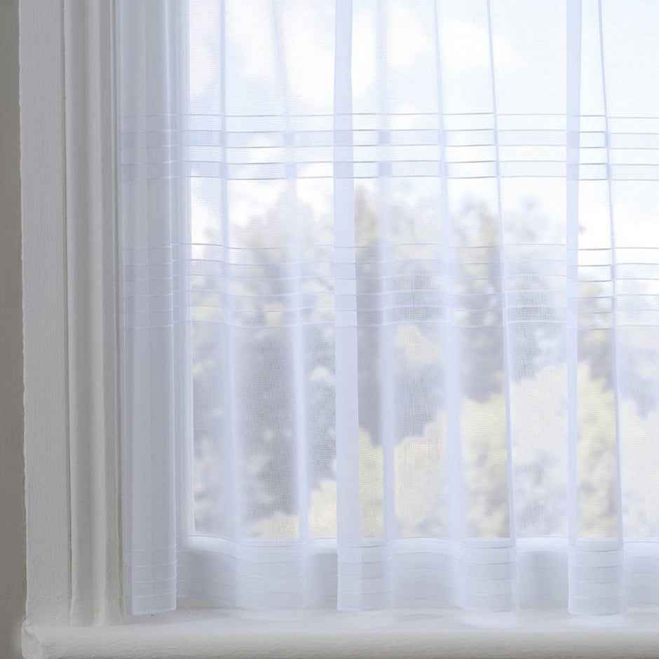 Hudson White Net Curtain Made to Measure