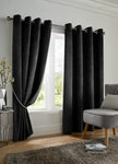 Velvet Blackout Eyelet Curtains